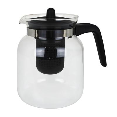 Excellent Houseware theepot - met infuser - glas en kunststof - 1,5 liter