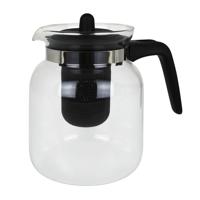 Excellent Houseware theepot - met infuser - glas en kunststof - 1,5 liter - thumbnail