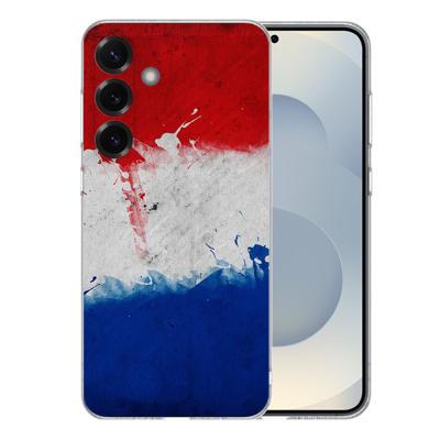 TPU Hoesje Samsung Galaxy S25 Plus - Nederlandse vlag - schokabsorberende TPU TPU Hoesje Samsung Galaxy S25 Plus - Nederlandse vlag - schokabsorberende TPU