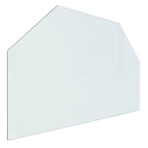 vidaXL Glasplaat openhaard zeshoekig 80x50 cm