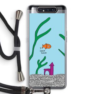 Aquarium: Samsung Galaxy A80 Transparant Hoesje met koord