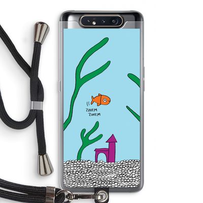 Aquarium: Samsung Galaxy A80 Transparant Hoesje met koord