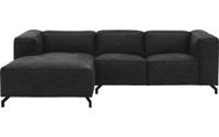 Goossens Bank Calvin antraciet, micro leer, 2-zits, modern design