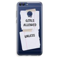 No Girls Allowed Unless: Huawei P Smart (2018) Transparant Hoesje
