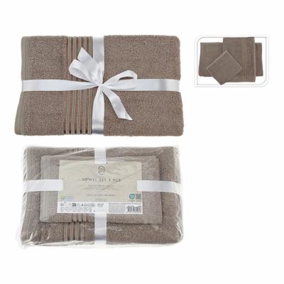 Handdoekenset Essentials Taupe (3 Onderdelen)