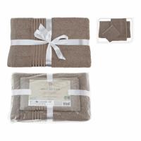 Handdoekenset Essentials Taupe (3 Onderdelen)