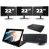 Dell Latitude 5289 - Intel Core i5-7e Generatie - 12 inch - 8GB RAM - 256GB SSD - Windows 11 + 3x 22 inch Monitor