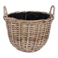 Opbergmand van rotan - D40 cm en H37 cm - Plantenpot - kerstboom mand