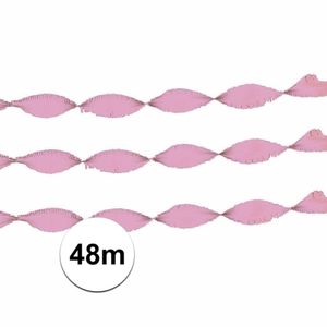 2x Crepe papier licht roze 24 meter   -