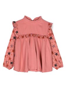 There Was One Kids blouse imprimée à volants - Rose