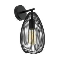 EGLO Clevedon Wandlamp - E27 - 35 cm - Zwart