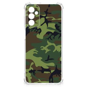 Samsung Galaxy M13 4G | M23 Doorzichtige Silicone Hoesje Army Dark