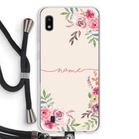 Rozen: Samsung Galaxy A10 Transparant Hoesje met koord