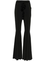 ROTATE BIRGER CHRISTENSEN ruffle-detailing high-waist flared trousers - Noir - thumbnail