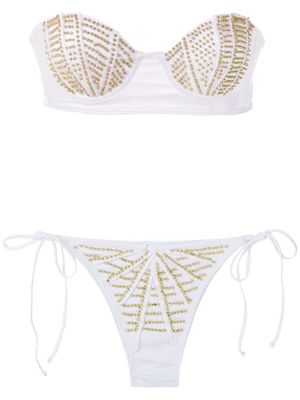 Amir Slama bikini à haut bandeau - Blanc
