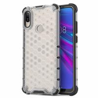 Honingraat schokbestendig PC + TPU Case voor Huawei Y6 (2019) (transparant)