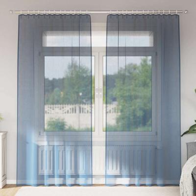 Gordijnen voile met lussen 2 st 140x245 cm koningsblauw