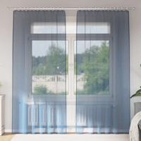 Gordijnen voile met lussen 2 st 140x245 cm koningsblauw
