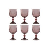 Set van bekers Home ESPRIT Roze Kristal 380 ml (6 Stuks)
