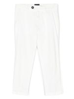 Fay Kids pantalon en coton mélangé à coupe droite - Blanc