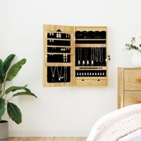 VidaXL Sieradenkast met spiegel wandgemonteerd 37,5x10x67 cm