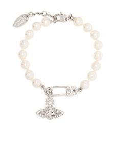 Vivienne Westwood bracelet Lucrece à perles - Tons neutres