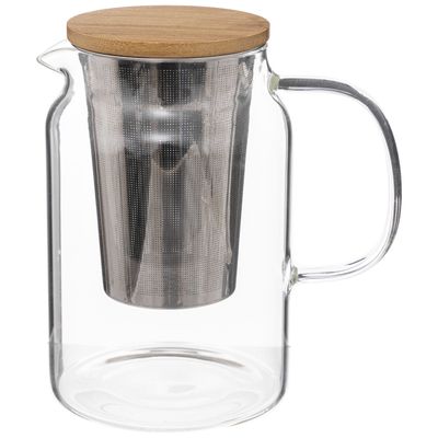 Secret de Gourmet Theepot - glas/bamboe - 900 ml
