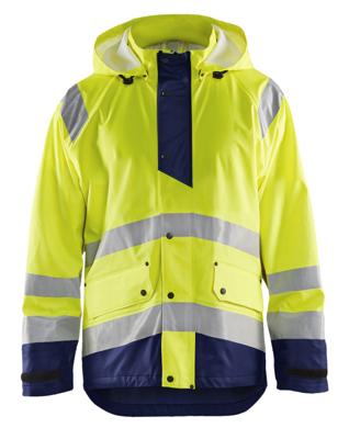 Blåkläder Regenjas High-Vis LEVEL 1 43232000 | High-Vis Geel/Marineblauw | Maat XXL - 7330509656181