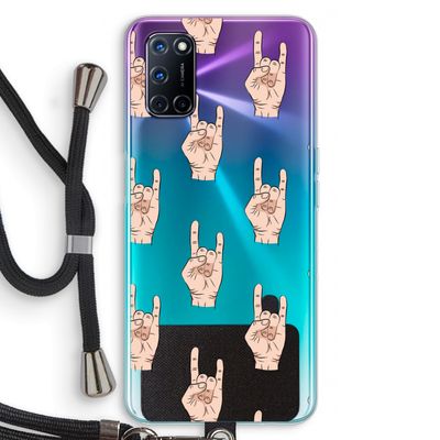 Rock: Oppo A52 Transparant Hoesje met koord