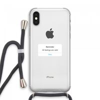 Reminder: iPhone XS Max Transparant Hoesje met koord Reminder: iPhone XS Max Transparant Hoesje met koord