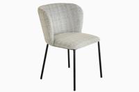 Stoel LYON blauw ruitpatroon boucle - 44959