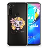 Silicone Back Case Motorola Moto G8 Power Boho Skull