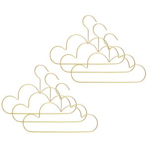 Kledinghanger Wolk - 6x - goud - kinderen - hangers