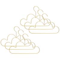 Kledinghanger Wolk - 6x - goud - kinderen - hangers