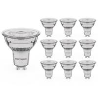 HOFTRONIC™ 10x GU10 LED spot - 4 Watt 345 lumen - 2700K Warm wit licht - Dimbaar - LED reflector - Vervangt 50 Watt