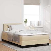 Boxspringbed met matras met matras Crème 120 x 190 cm Stof