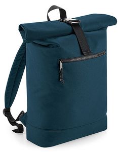 Atlantis BG286 Recycled Roll-Top Backpack - Petrol - 32 x 44 x 13 cm