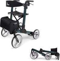 Parvum Luxo Rollator Small- Luxe dubbel opvouwbare rollator (6,9kg)-Petrol