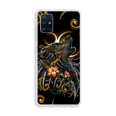 Huilende Wolf: Galaxy A51 4G Transparant Hoesje