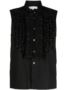Comme des Garçons TAO chemise volantée à design sans manches - Noir