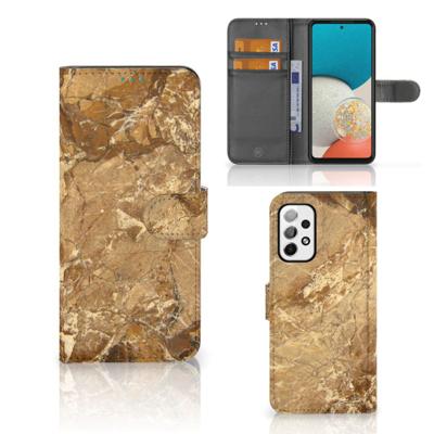 Samsung Galaxy A73 5G | Bookcase | Marmer Creme | Portemonnee hoesje