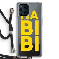 Habibi Majorelle : Oppo Find X3 Transparant Hoesje met koord