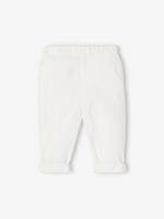 Lichte linnen broek voor baby wit
