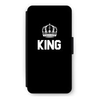 King zwart: iPhone 12 Pro Max Flip Hoesje