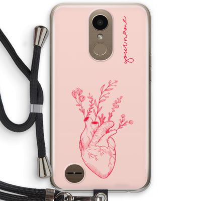 Blooming Heart: LG K10 (2017) Transparant Hoesje met koord