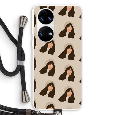 Bonjour mon amour: Huawei P50 Transparant Hoesje met koord