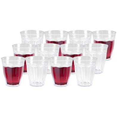 PlasticForte Drinkglazen/waterglazen Picardie - 24x - kunststof - transparant - onbreekbaar