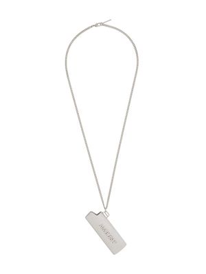 AMBUSH collier à pendentif d'étui à briquet - Argent