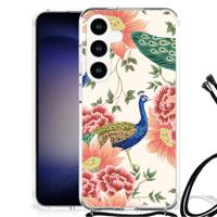 Case Anti-shock voor Samsung Galaxy S24 Pink Peacock