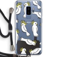 Papegaai: Samsung Galaxy S9 Plus Transparant Hoesje met koord